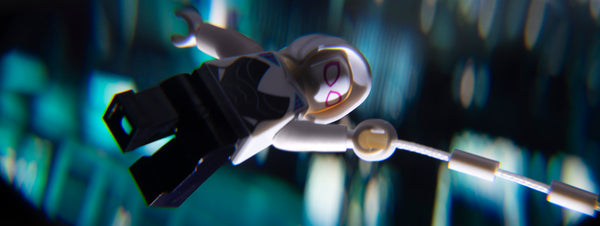 Does whatever a Spider-Gwen does. Toy photography by Tom Milton
